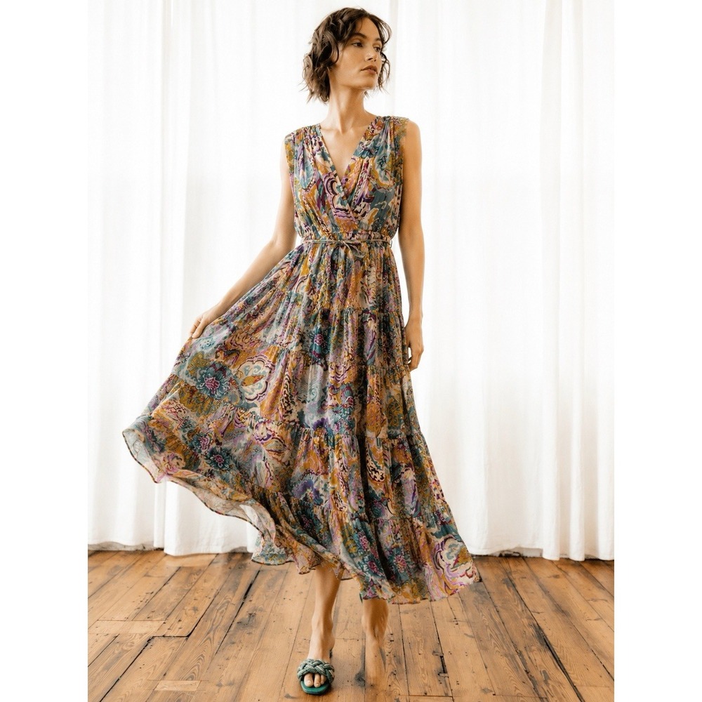 Guadalupe Design Emilia Cotton Maxi‎ Dress $250 Size XS